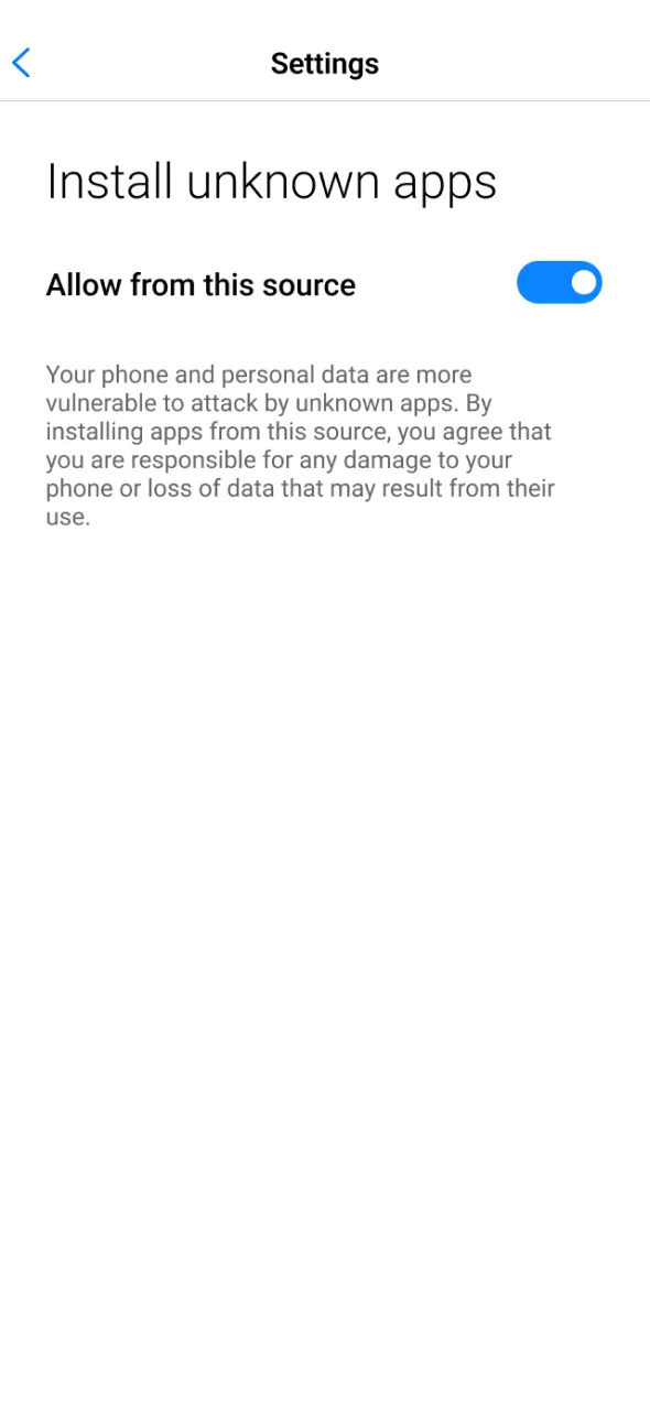 Enable unknown sources to install Aviator via 1win application.