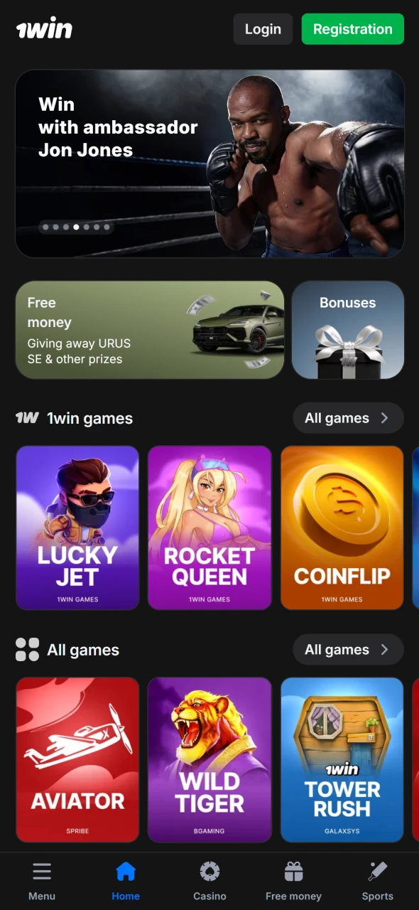 Visit the official site to begin Aviator setup on 1win.