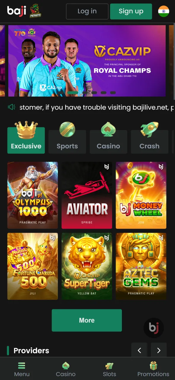 Open the Baji Live app to access Aviator and begin play.